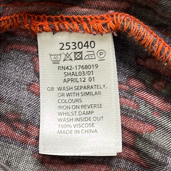 Monsoon Elegant Red and Gray tie waist side pockets Women's Dress - Picture 12 of 13